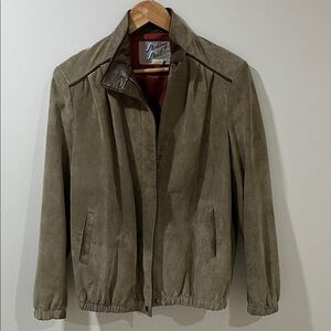 VINTAGE Suede Leather Jacket Sterling Stall Jacket Made in Canada- S/M - As is